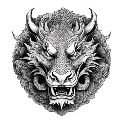 Bull head tattoo