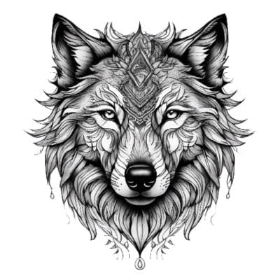 Wolf head tattoo